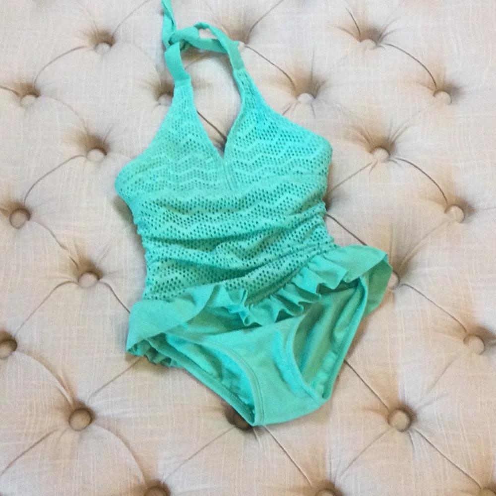 Mint One Piece Bathing Suit
